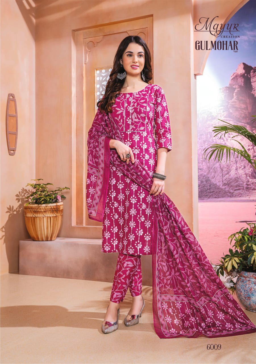 Gulmohar Vol 6 By Mayur Cotton Printed Dress Material Wholesale Online
